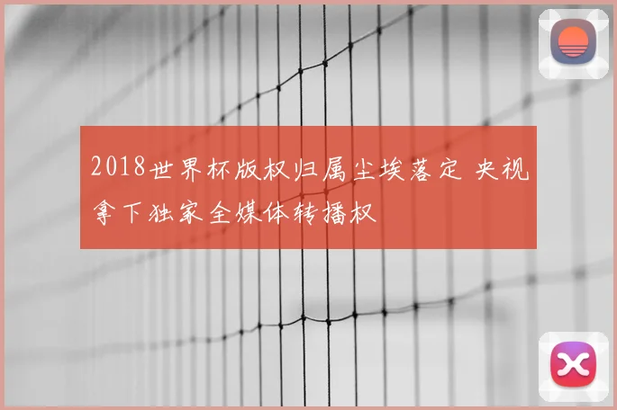 2018世界杯版权归属尘埃落定 央视拿下独家全媒体转播权