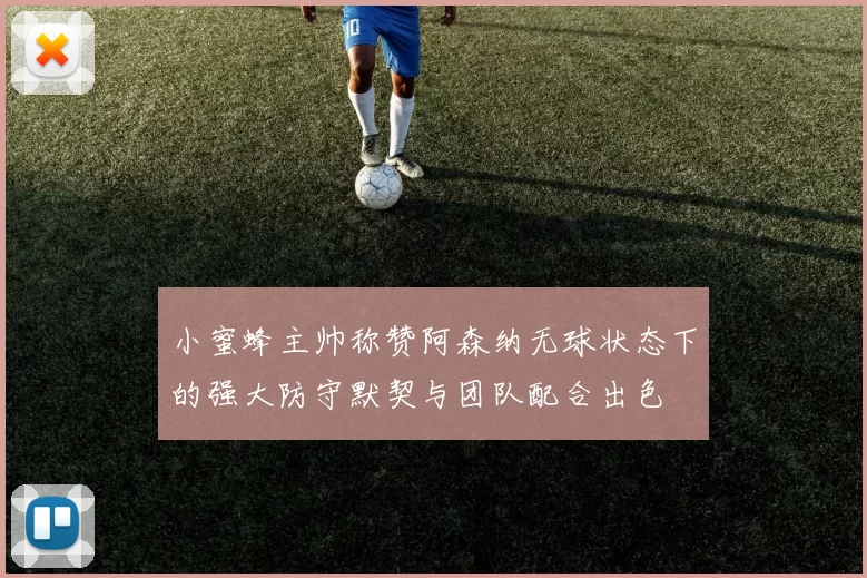 小蜜蜂主帅称赞阿森纳无球状态下的强大防守默契与团队配合出色