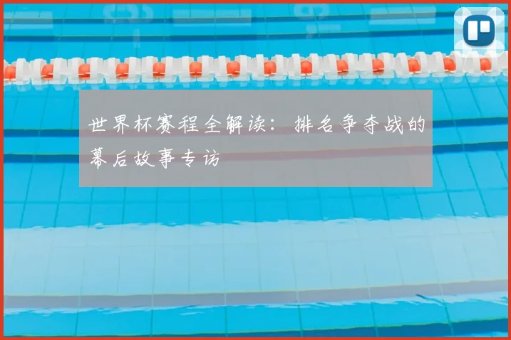 世界杯赛程全解读：排名争夺战的幕后故事专访