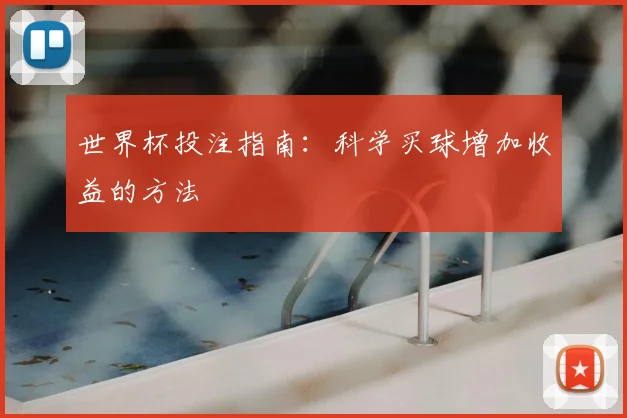 世界杯投注指南:科学买球增加收益的方法